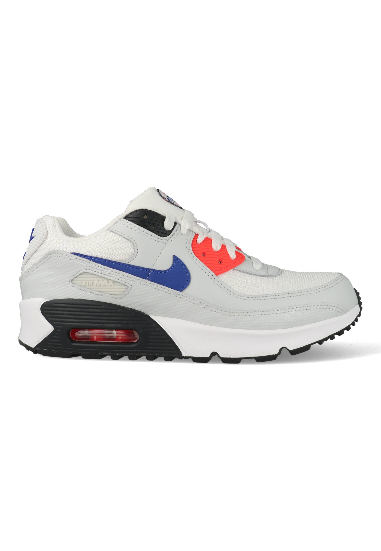 Nike Air Max 90 SE GS "White Dust Bright Crimson Game Royal" Wit / Grijs