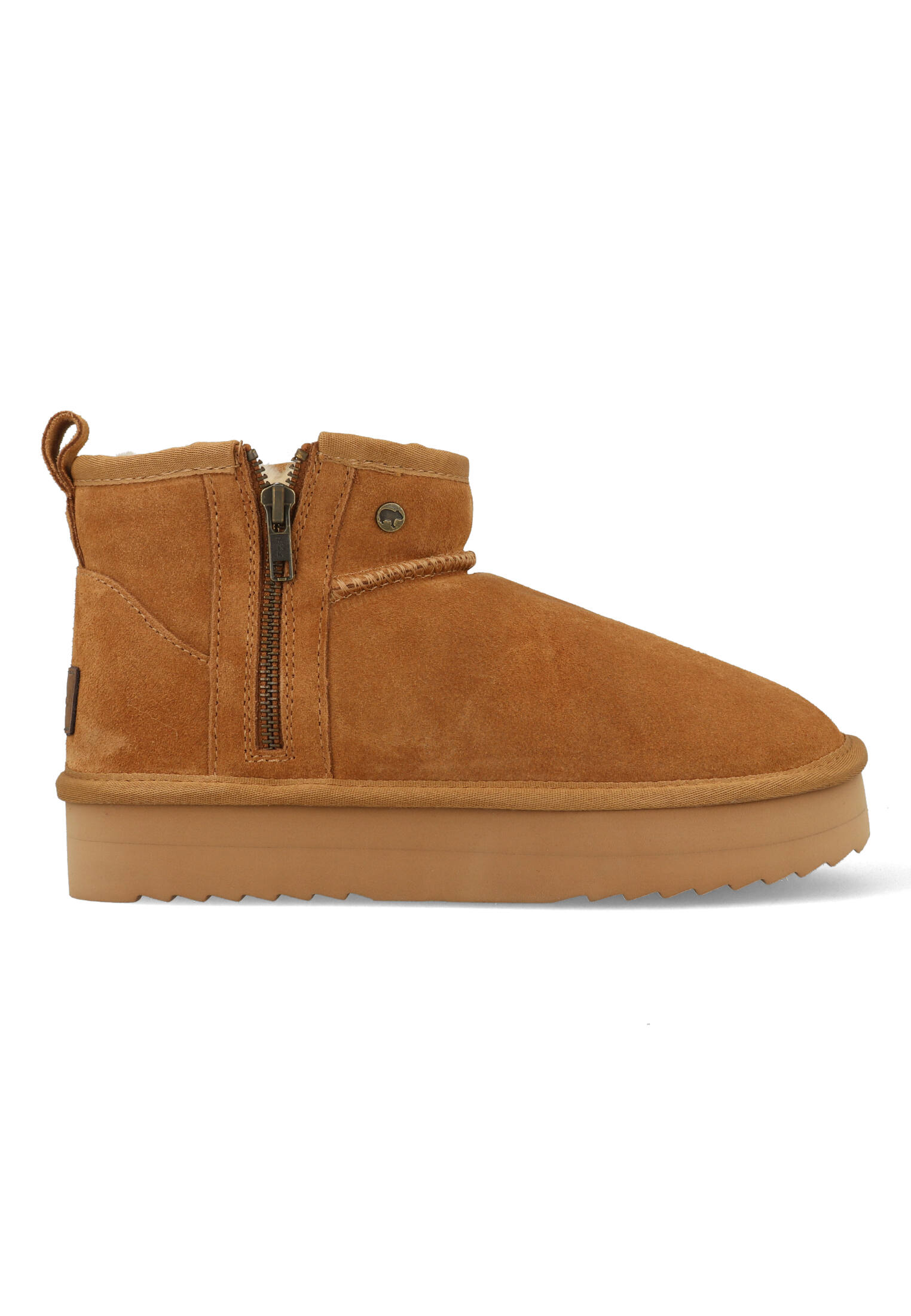 Warmbat Pantoffels Durack Plateau Zipper DRC371825 Bruin-42 maat 42 afbeelding