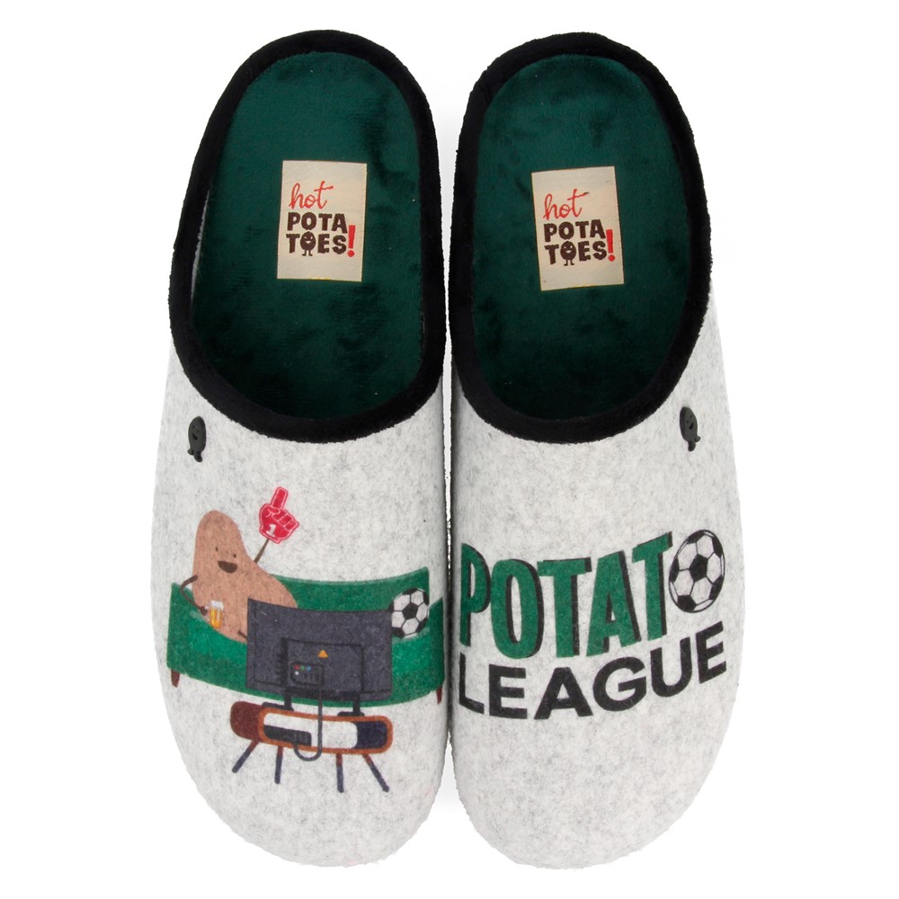 Hot Potatoes Pantoffels Buje 61059 Grijs-41 maat 41