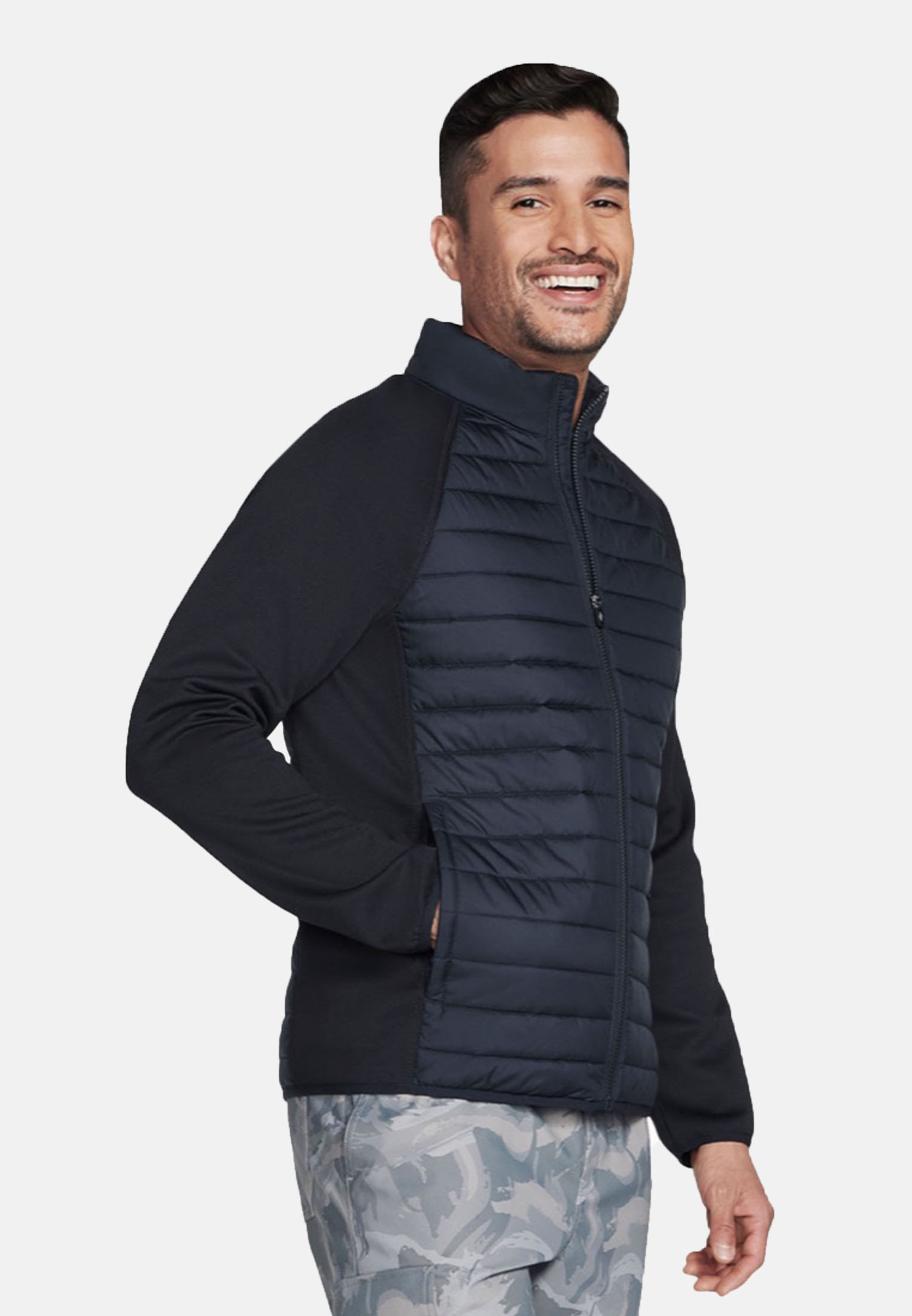 Skechers Jas Hybrid Jacket 2.0 JA141/BLK Zwart-XL maat XL afbeelding