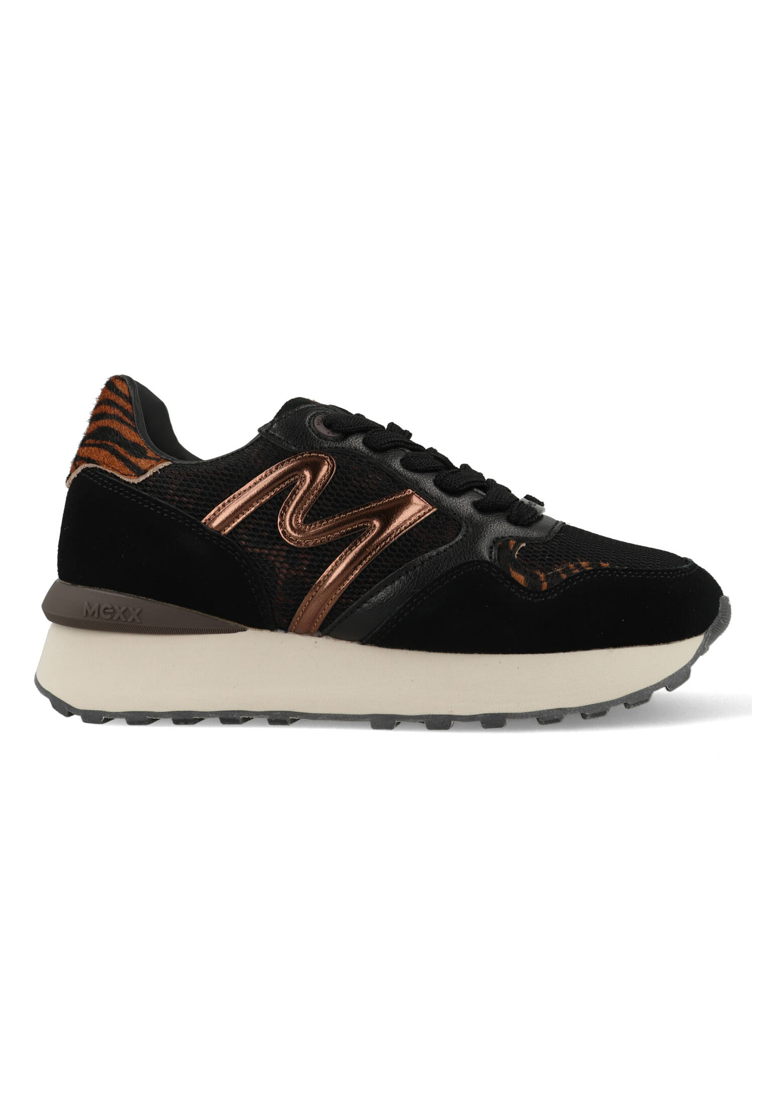 Mexx Sneakers Juju Humper MIEV1003343W-9993 Zwart / Bruin-36 maat 36 afbeelding