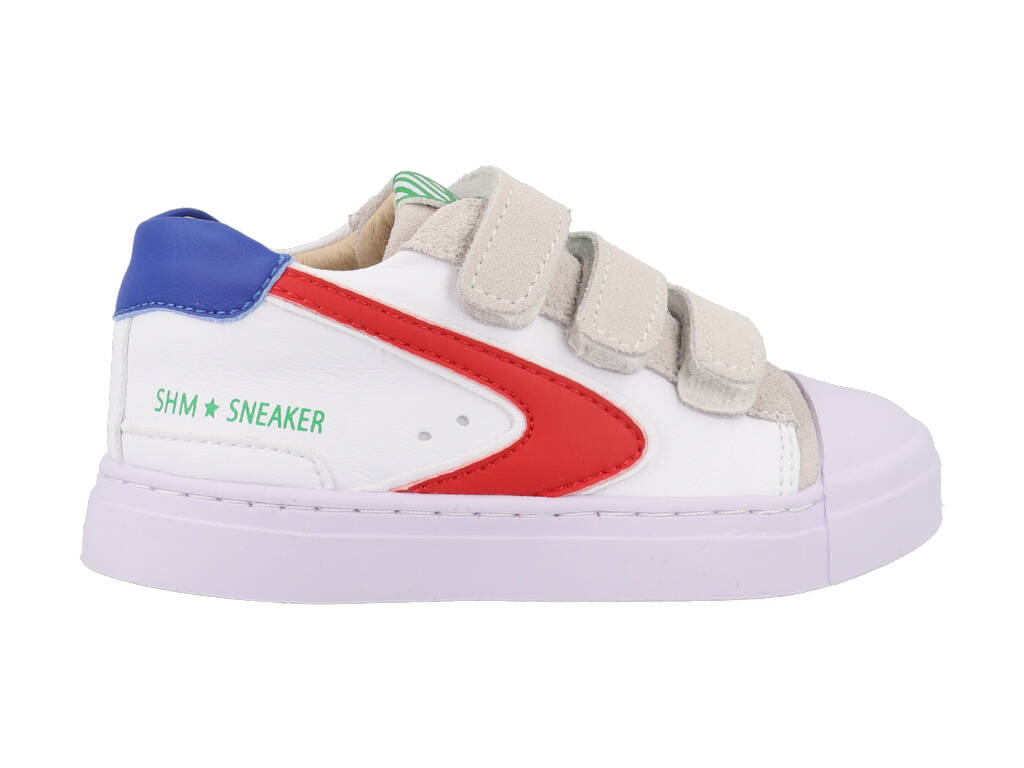Shoesme Sneakers SH22S015 D Wit Rood 25 maat 25